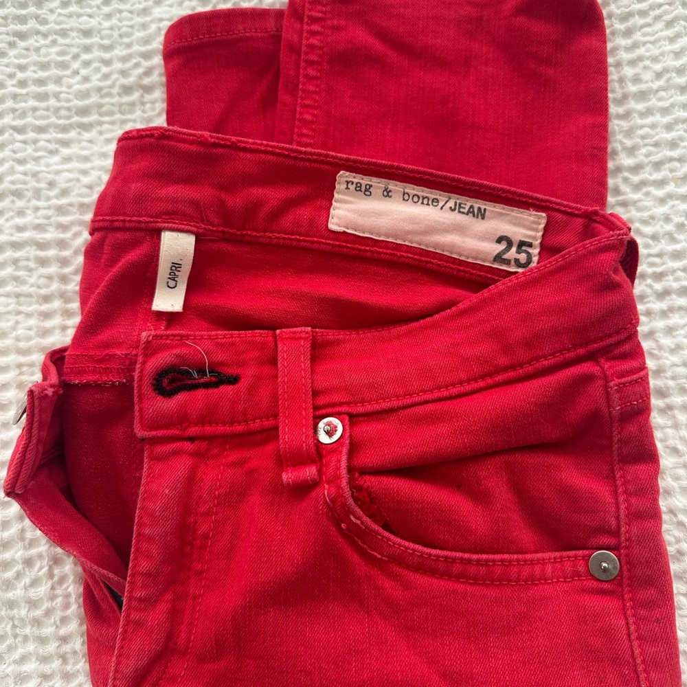 Rag & Bone Vibrant Red Denim